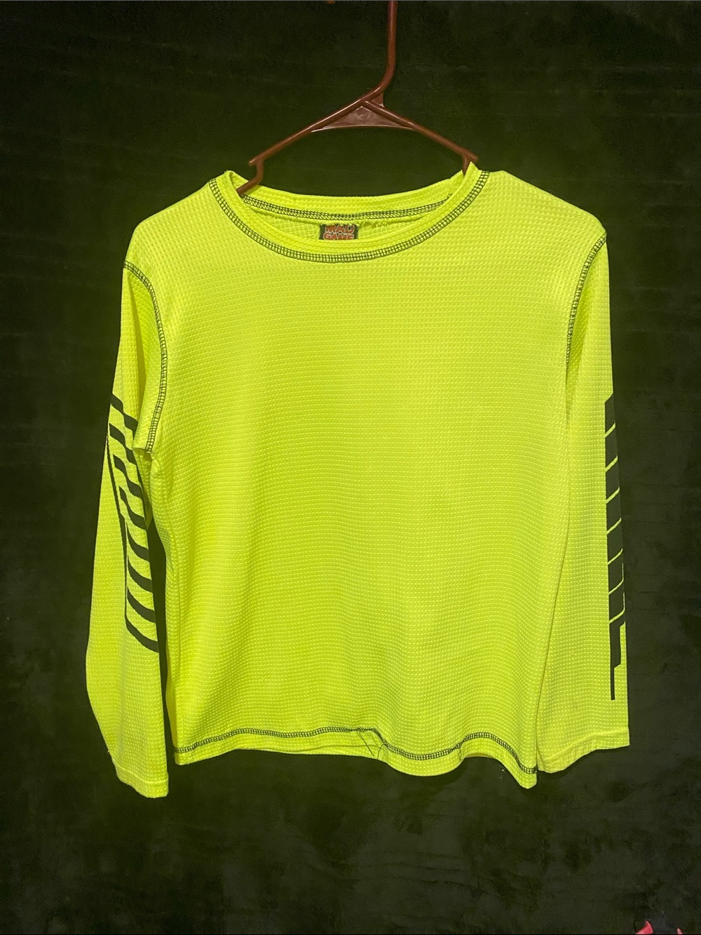 Kids High-Visibility Lime Long Sleeve Tee